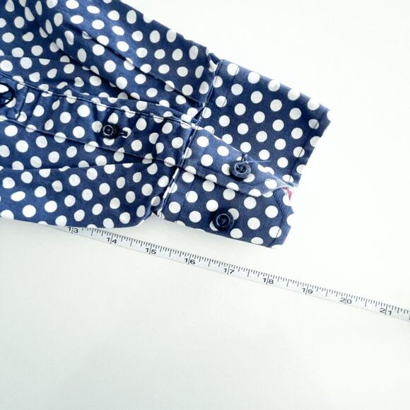 John Lennon Men's Button Shirt Polka Dots Long Sleeve Blue White XL - Picture 7 of 9